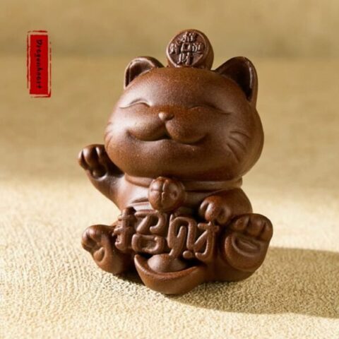 Chinese Medicine Lucky Cat – Herbal Aromatherapy Ornament For Wealth & Calm